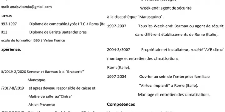 QUALIFIÈ DANS LE DOMAINE DE LA RESTAURATION
