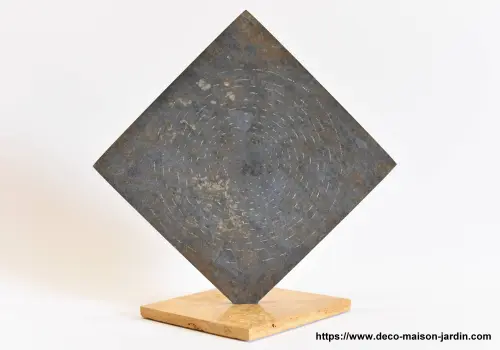 Sculpture Peinture en Or sur Ardoise d'Indonésie - Tableau Décoration Maison à GENEVE