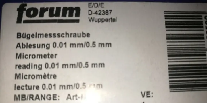 Micrometre  Forum 25-50 mm