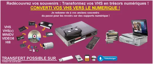 Conversion de VHS, minidvd et vidéo8 vers le numérique ! à Morges