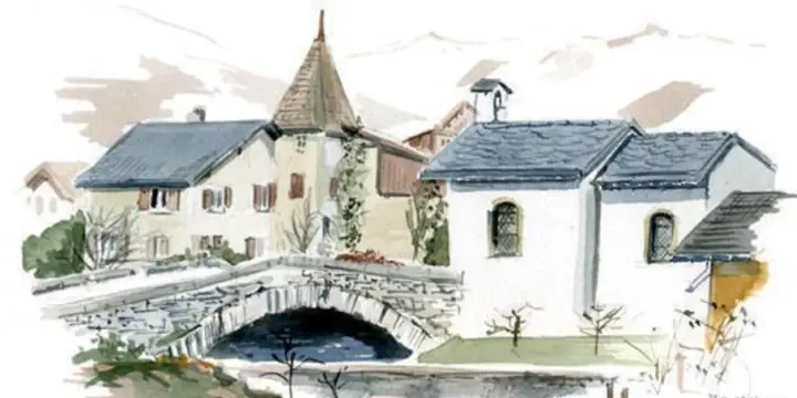 A VENDRE - BRAMOIS : En face du pont historique, 4.5 pièces avec jardin