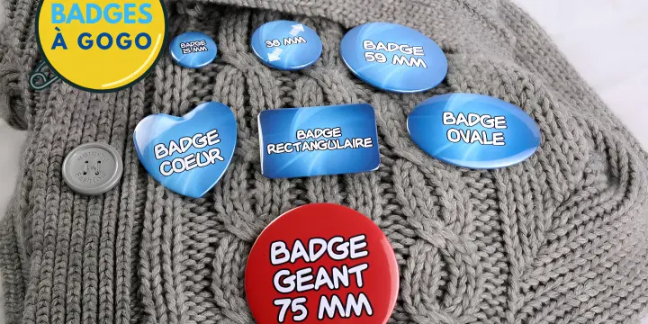 Activité badges personnalisés clé en main (matériel + stock + site)