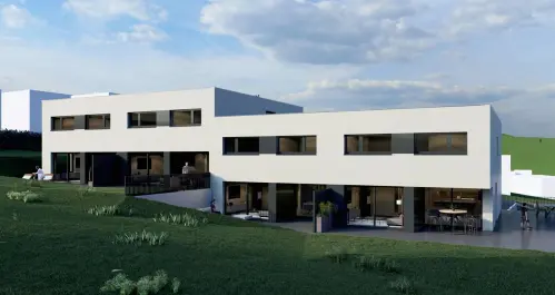 À vendre au Noirmont villa mitoyenne neuve et moderne de 5.5 pièces à Le Noirmont