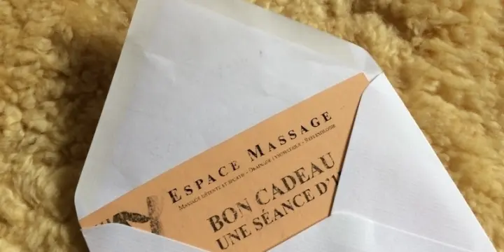 Bon cadeau pour massage 1h30