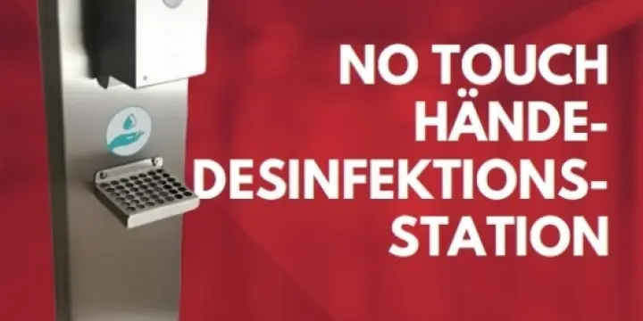 NO TOUCH HÄNDE DESINFEKTIONSSTATION