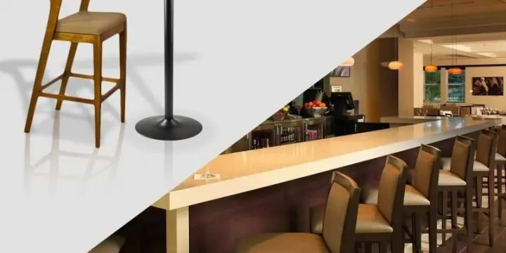 Intérieurs pour le bar du café