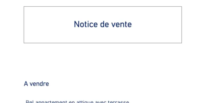 Bel appartement en attique avec terrasse