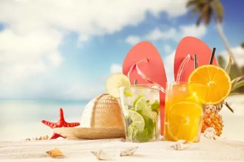 Vendeur de boissons et de collations sur la plage à Lausanne
