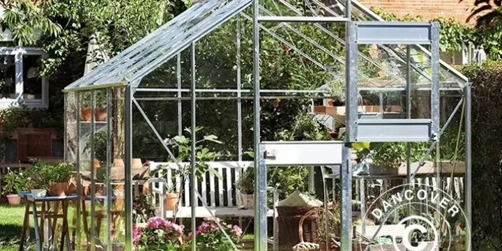 Gewächshaus Glas Juliana Junior 2,77x2,98x2,57m, Alumi