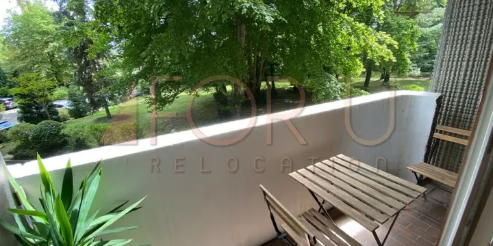 Beau studio au calme avec balcon et piscine à Cologny