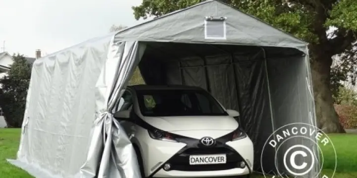 Zeltgarage PRO 3,3x6x2,4m PE, Grau