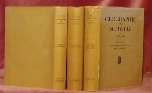 Geographie der Schweiz. 4 Bande. 1: Natur des Landes. Mit 6 Tafeln und 154 Abbildungen im Text. 2…