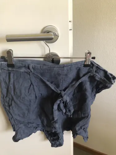 Short bleu 100% lin - Le jardin du lin - M - taille 2 à Nyon