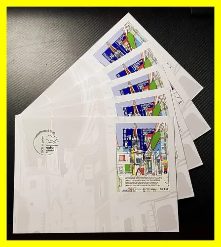 5 enveloppes bloc NABA 2000 à Cernier