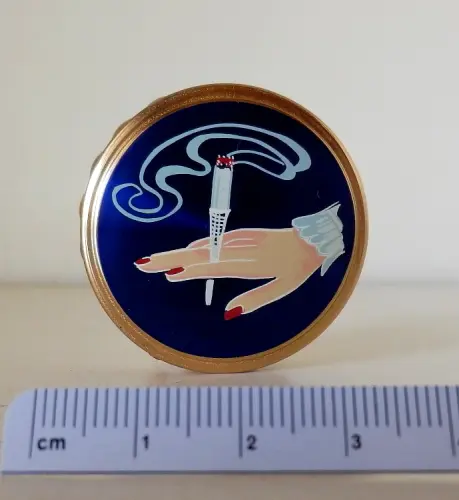 Cendrier de poche refermable, en laiton, style Art Déco à Versoix