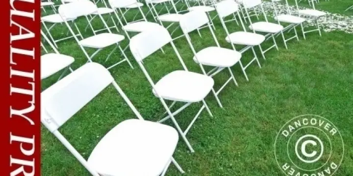 Klappstuhl Weiß 44x44x80cm, 24 Stk.