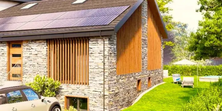 CHARMANTE MAISON VILLAGEOISE NEUVE ET ÉCOLOGIQUE, AVEC JARDIN ET PARKINGS