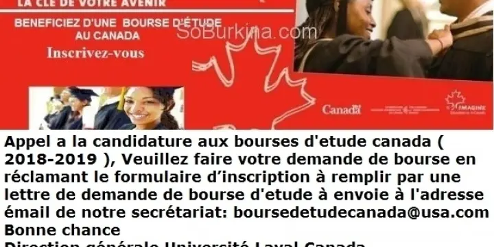 UNIVERSITE LAVAL CANADA / OFFRE BOURSE D'ETUDE 2018