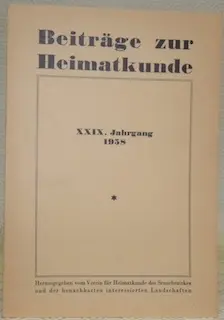 BEITRÄGE ZUR HEIMATKUNDE. Herausgegeben vom Verein für Heimatkunde des Sensebezirk und der… à Russy