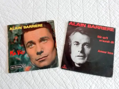 Disques 45 tours vinyle d'Alain Barrière à Chigny