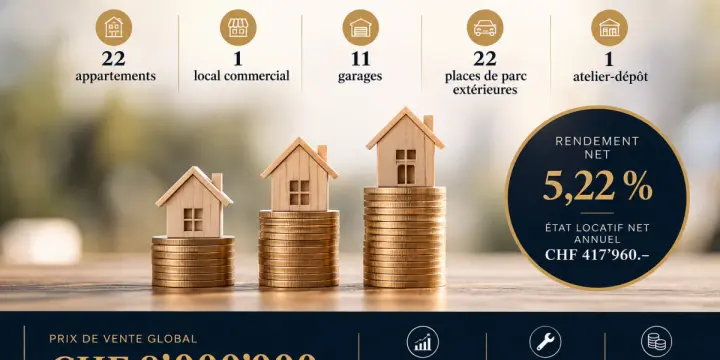 Portefeuille de 3 immeubles de rendement au Jura - Vente en bloc