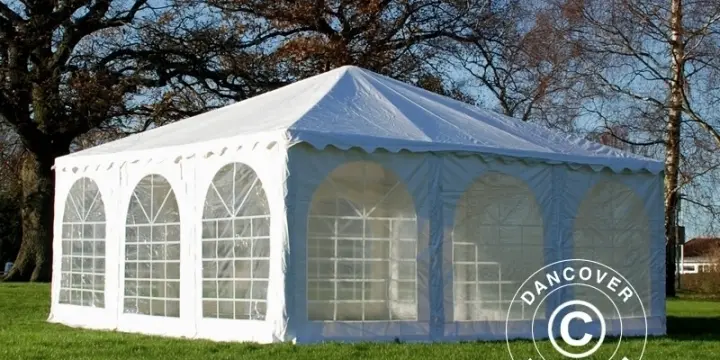 Pagodenzelt Exclusive 7x7m PVC, Weiß