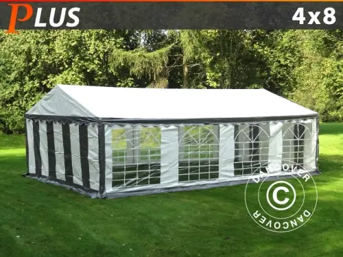 Partyzelt PLUS 4x8m PE, Grau/Weiß à Zurich