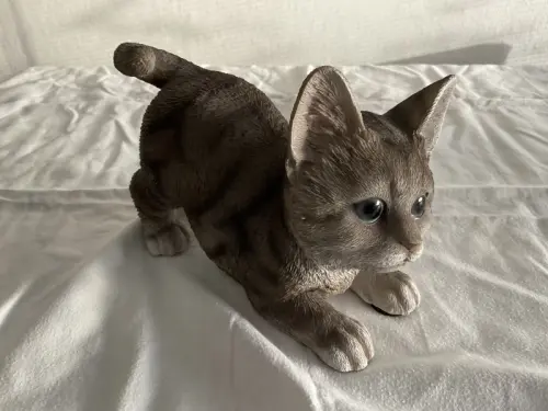 Joli chat tigré gris 18cm à Onex