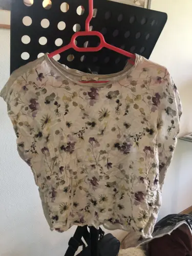 T-shirt manches courtes gris, beige à fleurs - Aigle -  XS à Nyon