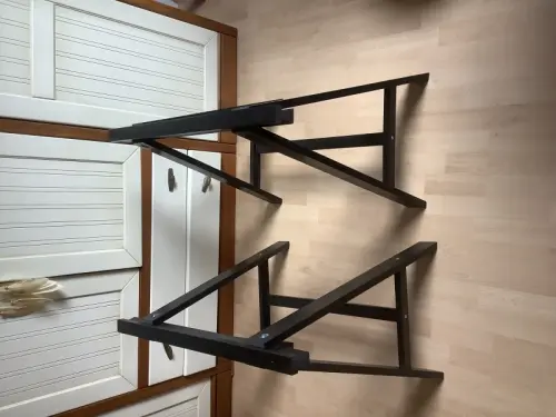 2x Tréteaux noirs, pieds de table, style scandinave à Rosenau
