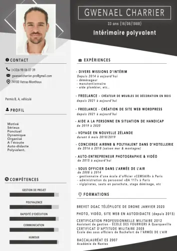 Homme de 33 recherche un emploi polyvalent à Geneve