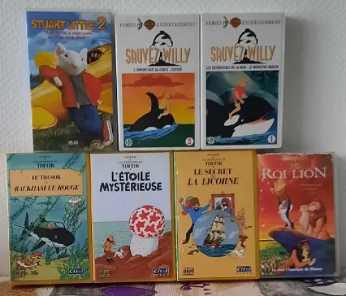 Diverses K7 vidéo VHS à Nyon