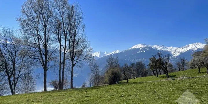 Terrain à bâtir, en pente douce, au calme et avec vue panoramique