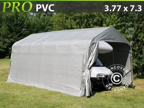 Zeltgarage PRO 3,77x7,3x3,24m PVC, Grau à Zurich