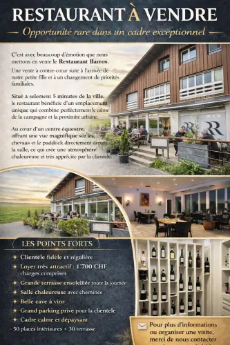 Restaurant cadre exceptionnel à La Chaux-de-Fonds