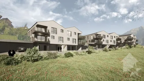 Appartement 4,5 pces de 128m2 avec jardin de 325m2 et 2 places de parc à Saxon