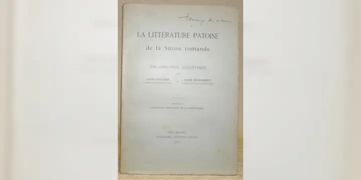 La littérature patoise de la Suisse romande. Bibliographie analytique.