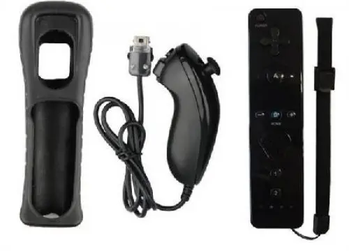 Nunchuck & Remote Controller Set noir à Attalens