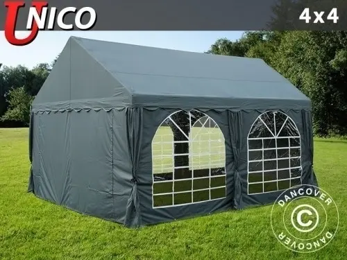 Partyzelt UNICO 4x4m, Dunkelgrau à Zurich