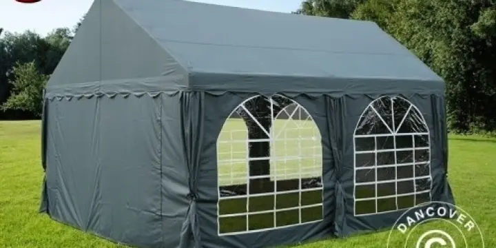 Partyzelt UNICO 4x4m, Dunkelgrau