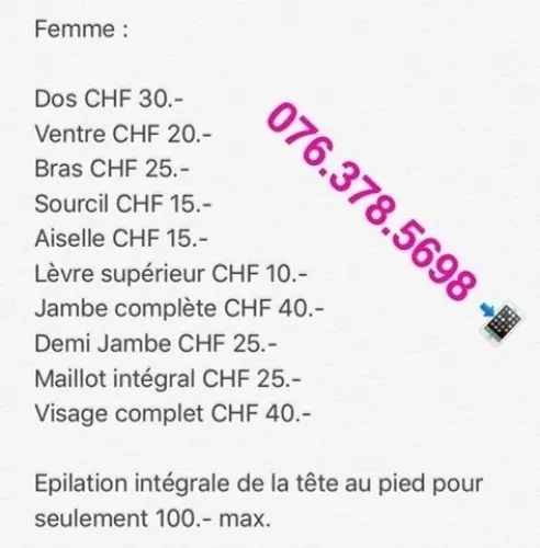 Epilation à la cire pas cher à Onex