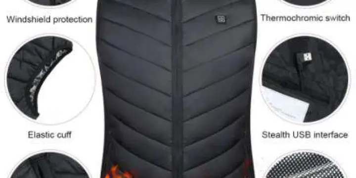 Veste chauffante 8 spots chauffants alimentation usb