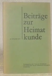BEITRÄGE ZUR HEIMATKUNDE. Herausgegeben vom Verein für Heimatkunde des Sensebezirks und der…