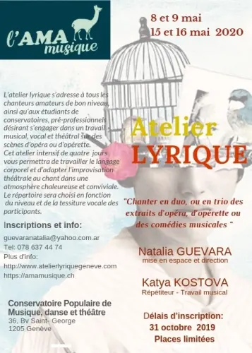 Atelier Lyrique Amamusique cherche chanteur basse à Geneve