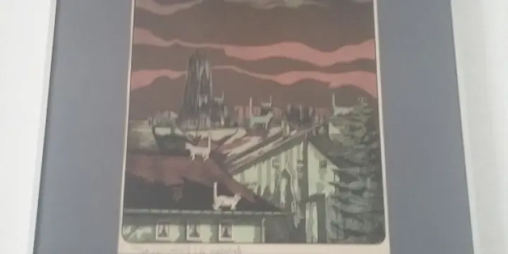 Tableau sérigraphie la Chathédrale de Fribourg