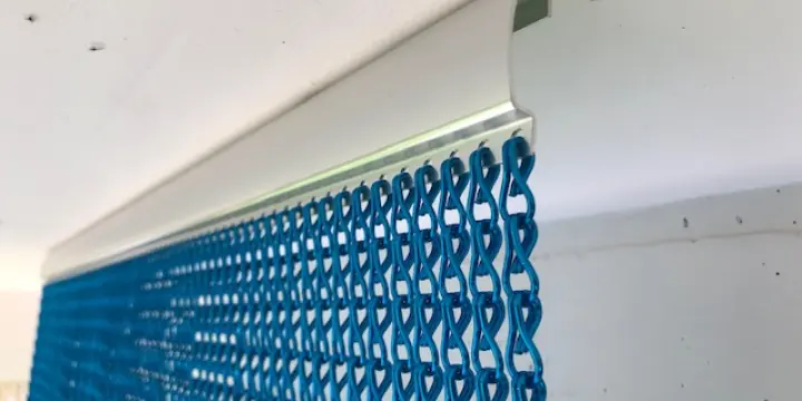 Rideaux de porte en chaîne d'aluminium anodisé