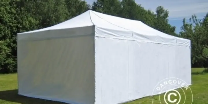 Faltzelt FleXtents PRO 4x8m Weiß, mit 6 wänden