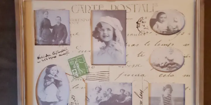 Tableau "carte postale" en bois