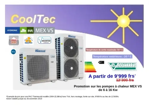 Pompe à chaleur en PROMOTION à Belmont-sur-Yverdon