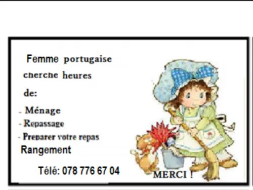 Rangement, nettoyage, repassage à geneve